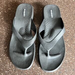 Okabashi Black Flip Flop Sandals Womens Size Large